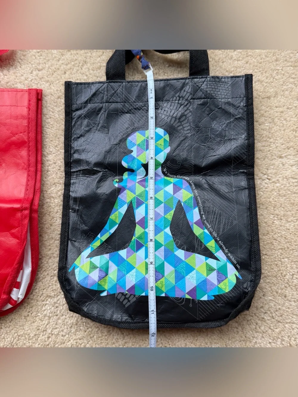 Lot of 3 Reusable Small Lululemon Bags w/ Handles - VGUC - 9”x11”